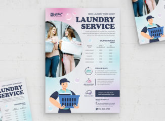 Laundry Service Flyer Template (PSD, AI, EPS Format)