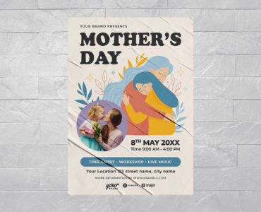 Mother's Day Flyer Template (AI, EPS Format)