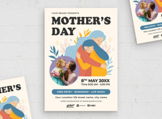 Mother's Day Flyer Template (AI, EPS Format)