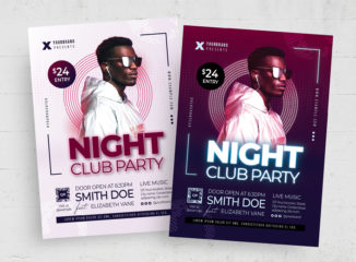 Nightclub Party Event Flyer Template (PSD, EPS, AI Format)