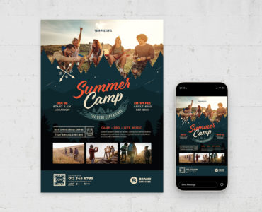 Summer Camp Flyer Template (PSD, AI Format)