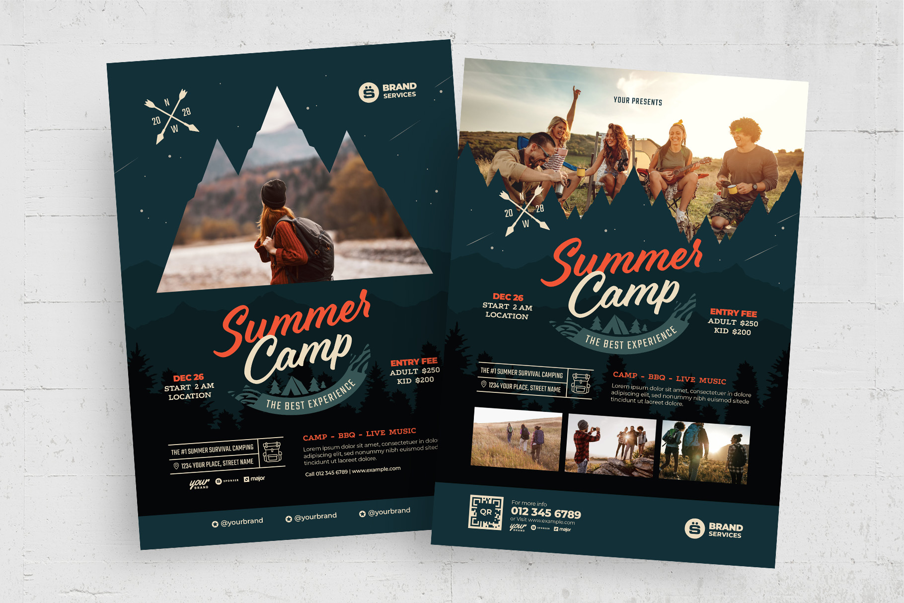 Summer Camp Flyer Template PSD AI BrandPacks