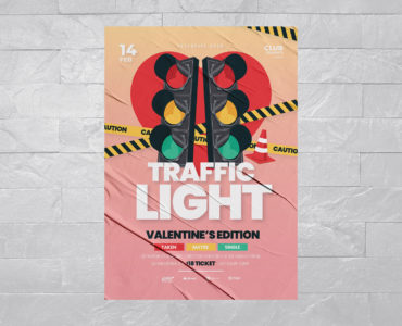 Traffic Light Flyer Template (AI Format)