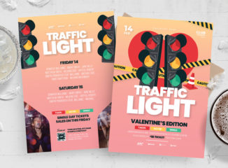 Traffic Light Flyer Template (AI Format)