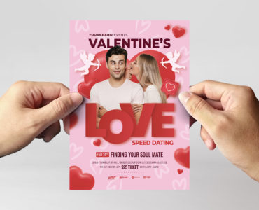 Valentines Day Flyer Template (PSD, AI Format)
