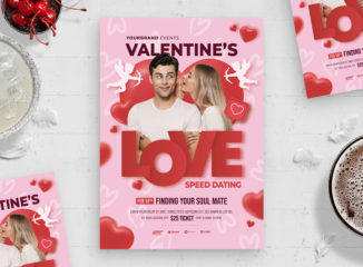 Valentines Day Flyer Template (PSD, AI Format)