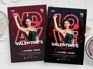 Valentines Night Flyer Template (PSD Format)