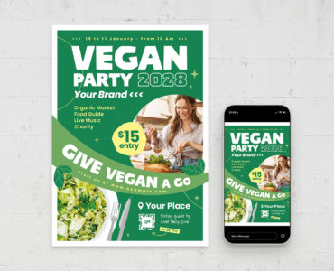 Vegan Flyer Template (PSD, EPS, AI Format)