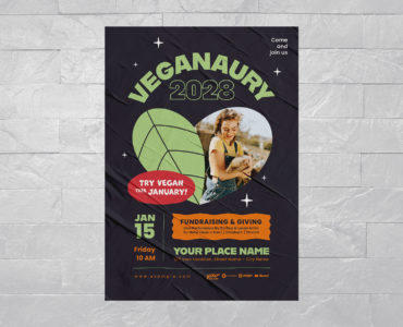 Veganaury Flyer Template (PSD, EPS, AI Format)