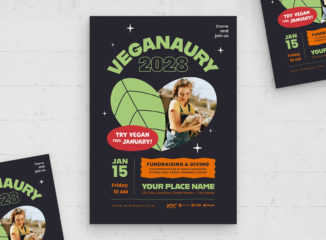 Veganaury Flyer Template (PSD, EPS, AI Format)