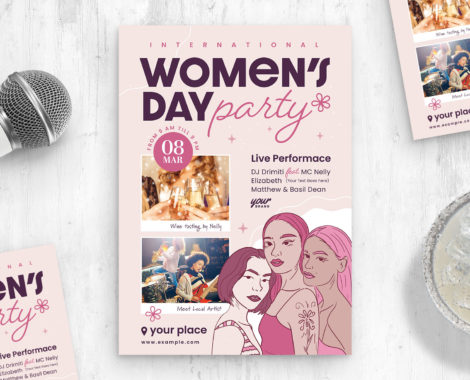 Women's Day Flyer Template (EPS, AI Format)