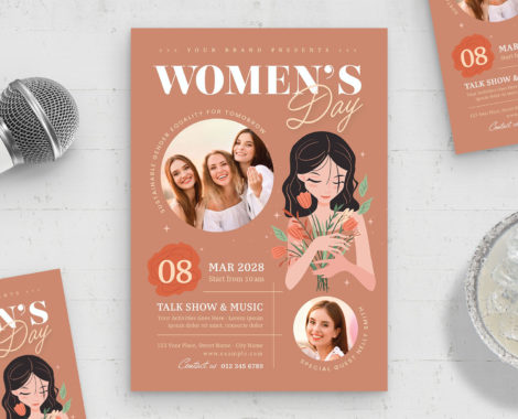 Women's Day Flyer Template (EPS, AI Format)