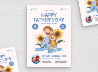 Father's Day Flyer Template (AI, EPS Format)