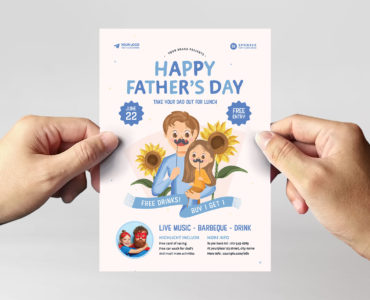 Father's Day Flyer Template (AI, EPS Format)