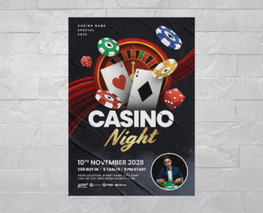 Casino Night Flyer Template (PSD Format)