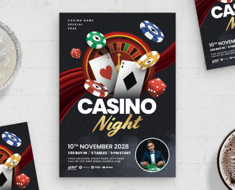 Casino Night Flyer Template (PSD Format)