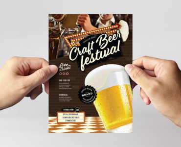 Craft Beer Festival Flyer Template (AI, EPS Format)