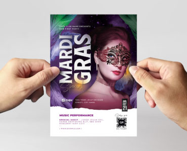 Mardi Gras Flyer (AI, EPS Format)