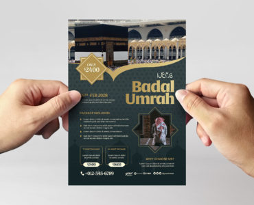 Muslim Umrah Flyer Template (AI, EPS Format)