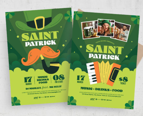 St Patricks Day Flyer Poster Template (AI, EPS Format)