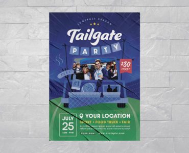 Tailgate Flyer Template (AI, EPS, PSD Format)