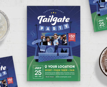 Tailgate Flyer Template (AI, EPS, PSD Format)