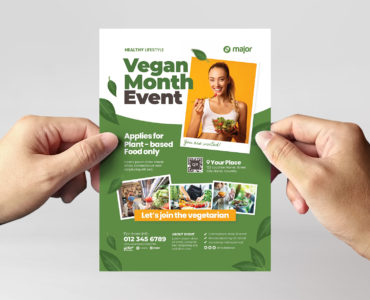 Vegan Event Flyer Template (AI, PSD Format)