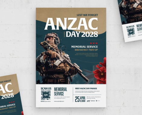 Anzac Day Flyer Template (PSD Format)
