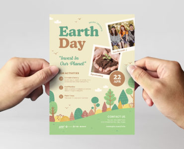Earth Day Flyer Template (EPS, AI Format)