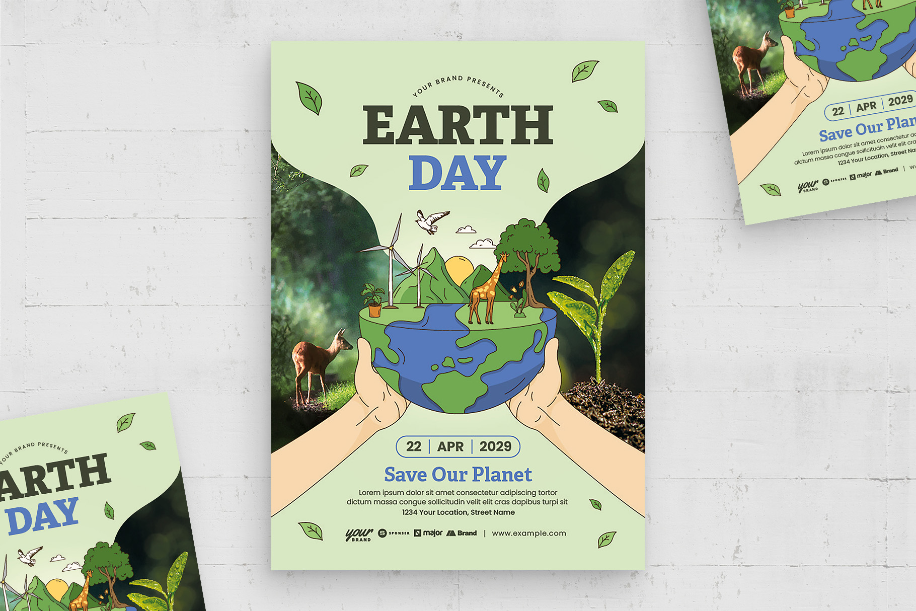 Earth Day Flyer Template [EPS, AI] BrandPacks