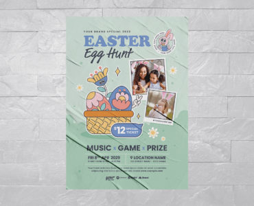 Easter Egg Hunt Flyer Template ((AI, EPS Format)