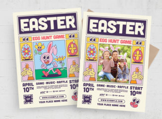 Easter Egg Hunt Flyer Template (Ai, EPS Format)
