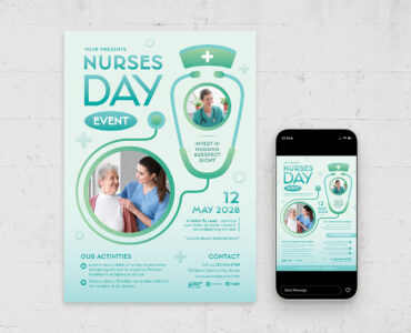 Nurses Day Event Flyer Template (AI, EPS Format)