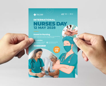 Nurses Day Flyer Template (AI, EPS Format)