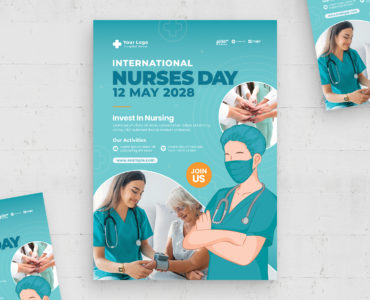 Nurses Day Flyer Template (AI, EPS Format)