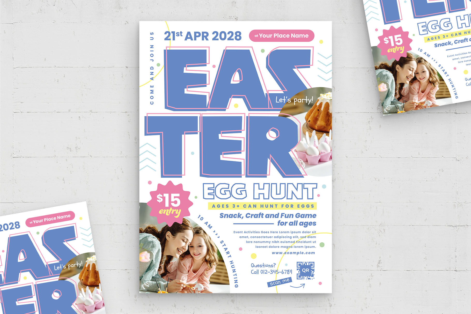 Simple Easter Flyer Template (AI, EPS Format)