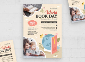 World Book Day Flyer Template (AI, EPS Format)