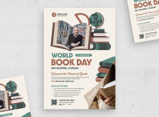 World Book Day Flyer Template (EPS, AI Format)