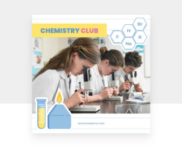 Chemistry Education Social Media Banner Set (AI, EPS, PSD Format)