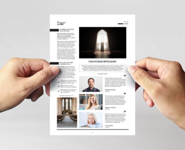 Church Newsletter Template (AI, EPS, INDD Format)