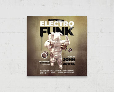 Electro Music Flyer Template (PSD Format)