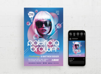 Electro House Music Flyer Template (PSD Format)