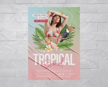 Tropical Flyer Template (AI, EPS Format)