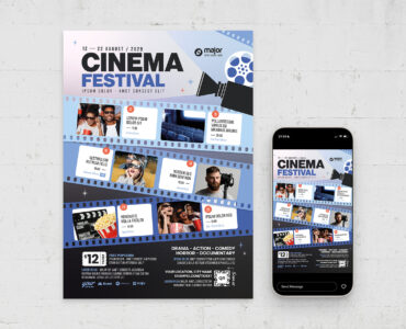 Cinema Festival Flyer Template (AI, EPS Format)