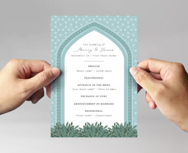 Contemporary Indian Wedding Invite Template (AI, EPS Format)