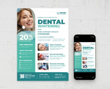 Dentist Flyer Poster Template (AI, EPS Format)