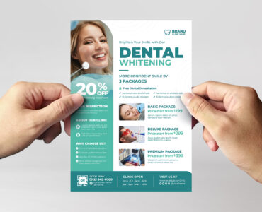 Dentist Flyer Poster Template (AI, EPS Format)