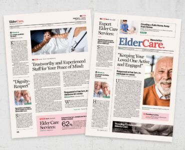 Elder Care Newsletter Template (INDD Format)