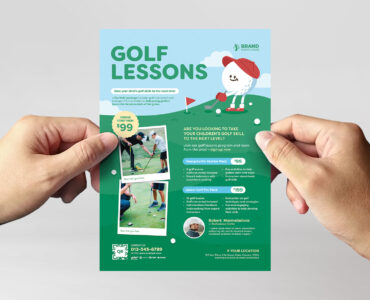 Golf Lessons Flyer Templates (AI, EPS Format)