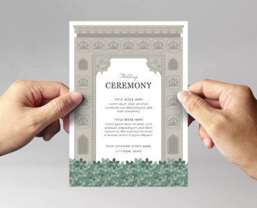 Indian Wedding Invitation Template (AI, EPS Format)